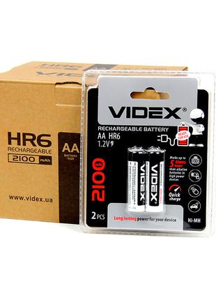 Батарея AA R06 VIDEX аккумуляторная на 2100 mAh