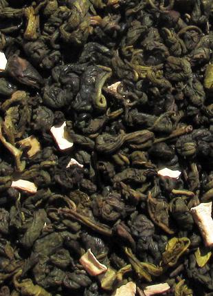 Чай листовой зелёный с кусочками Саусеп