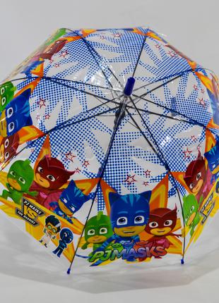 Детский прозрачный зонтик "pj masks"