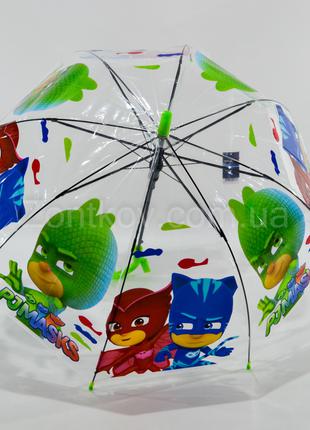 Детский прозрачный зонтик "pj masks"