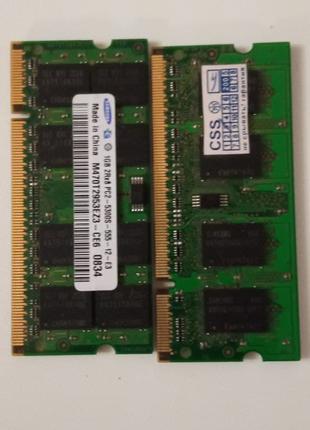 Пара оперативной памяти для ноутбука Samsung DDR2 1Gb 800MHz CL6