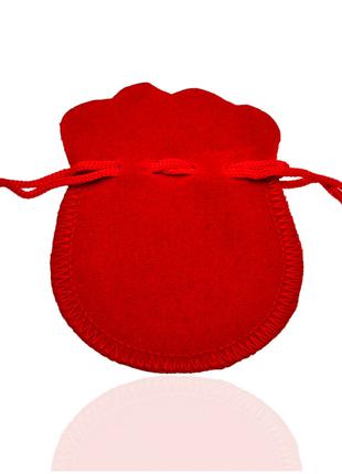 Мешочек подарочный велюровый 14679 красный упаковка для украшения