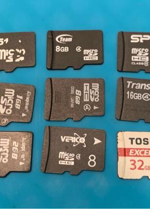 Картка пам'яті Micro SD 1, 2, 4, 8, 16, 32, 128 gb б/у