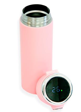 Термочашка для кофе Vacuum cup на 420 мл, Розовая кружка термо...