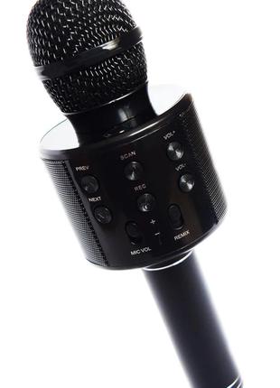 Микрофон для караоке WS-858, блютуз микрофон для пения, детски...