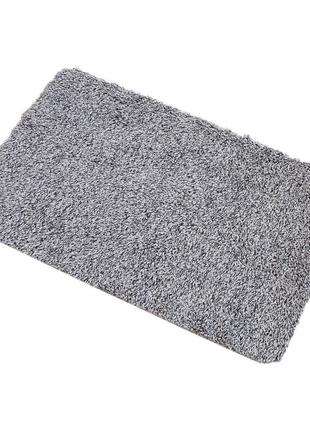 Придверный впитывающий коврик Clean Step Mat Серый 70х46 см, в...