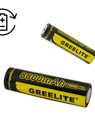 Аккумулятор 18650 Greelite 4.2V 9.6Wh Li-ion батарейка для фон...