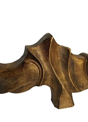 Скульптура носорога з дерева 10 см, сучасна абстрактна статует...