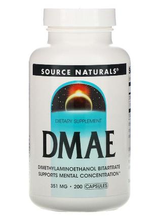 DMAE (диметиламіноетанол) 351мг, Source Naturals, 200 капсул