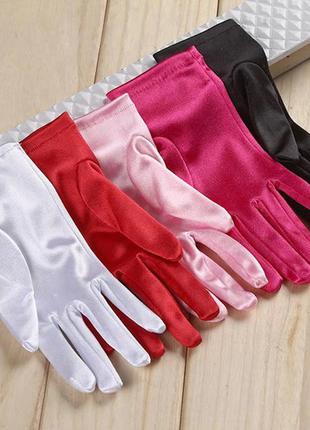 Женские Эластичные короткие перчатки из спандекса для танцев и пр