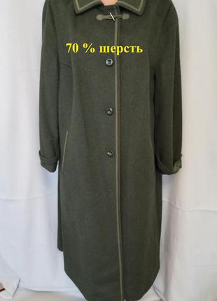 Шикарное классическое пальто, 70% шерсть, трапеция  №1vp