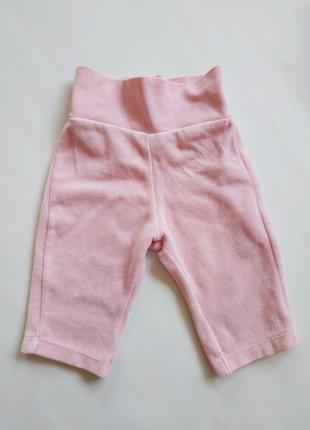 Штани штанці оксамитові рожеві для немовлят