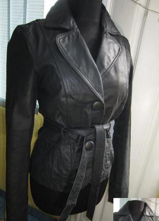 Оригинальная женская кожаная куртка с поясом only. лот 871
