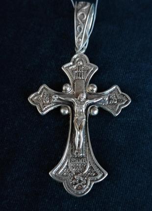 Срібний хрест виконаний із срібла 925 проби