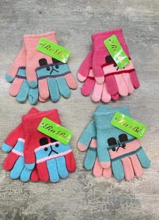 Шерсть перчатки варежки рукавицы для девочек зима осень