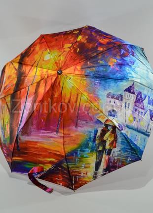 Жіноча парасоля "Срібний Дощ" напівавтомат сатін