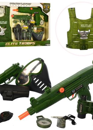 Дитячий набір військового M013A автомат, пістолет, звук, маска...