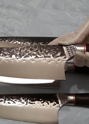 Японский кованный кухонный шеф нож для мяса, рыбы, овощей (21 ...