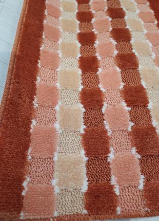 Оранжевый турецкий коврик на резиновой основе 60*40