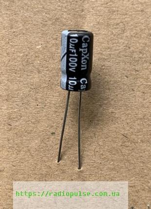 Электролитический конденсатор 10*100*105 capxon 6,3*11