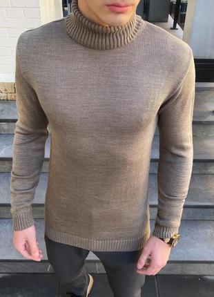 Мужской, теплый свитер гольф, шерсть | чоловічий светр