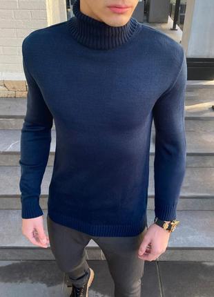 Мужской, теплый свитер гольф, шерсть | чоловічий светр