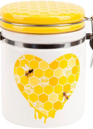 * Банка керамическая "Sweet Honey" 650мл для сыпучих продуктов...