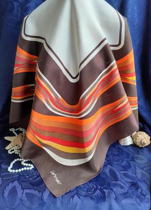 Lehner (швейцария) платок натуральный шелк винтаж большой