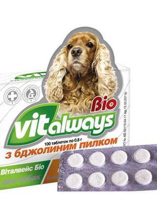 Віталвейс-біо (бад) собака №100 табл блістер з бджолиним пилко...