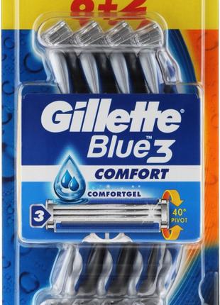 Бритви одноразові Gillette Blue3, 6 + 2 шт (7702018531783)