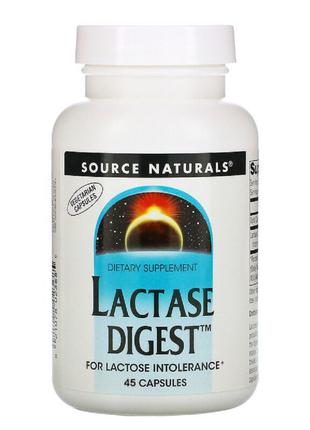 Лактаза, 30 мг, Lactase Digest, Source Naturals, 45 капсул