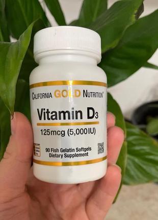 Витамин Д3 5000 МЕ 90/360 шт, California витамин D3, D 3, Д 3