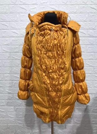 Зимова стильна курточка з додатковою вставкою для вагітних s