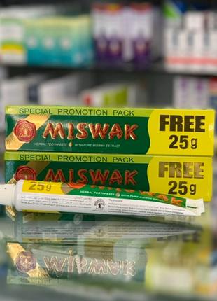 Miswak Натуральная травяная зубная паста с экстрактом дерева 75 г