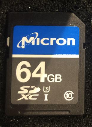 Карта памяти Micron SD XC 64Gb высокоскоростная 10 класс
