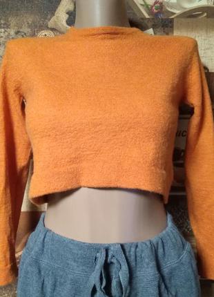 Укороченный свитер топ лонгслив оранж american vintage р. 36 1...