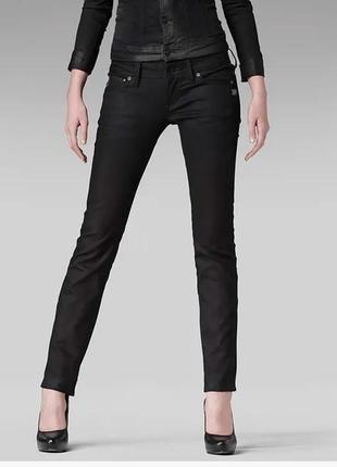Крутые оригинальные джинсы g-star raw attacc straight black jeans