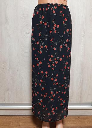 Длинная юбка с цветами