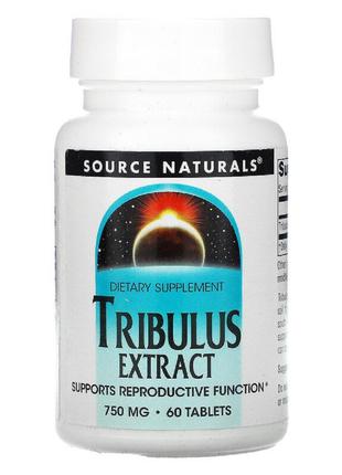 Екстракт Трибулуса, 750 мг, Source Naturals, 60 таблеток