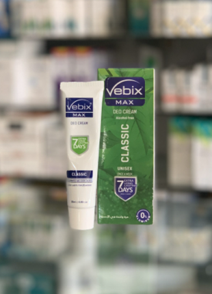 Дезодорант VEBIX Cream Max Classic Вебикс классический 25 мл