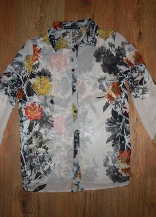 Рубашка блуза "шифон" цветочный принт atmosphere 36р.