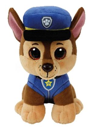 Мягкая игрушка собачка Чейз paw patrol, собачий патруль, 16 см, н