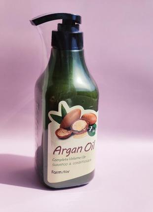 Шампунь-кондиционер для волос с aргановым маслом farmstay arga...