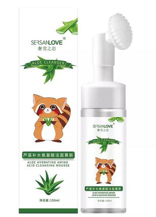 Пенка-мусс для умывания sersanlove aloe amino acid cleanser mo...