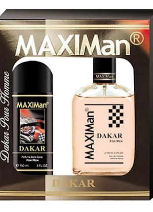 Maximan Набор мужской Dakar (туалетная вода 100мл+ дезадорант ...