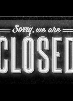 Указатель "Sorry, we are closed" Nostalgic Art (22219)