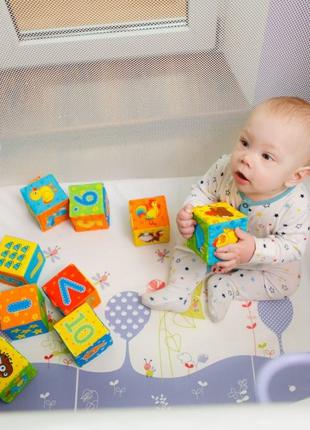Набор мягких кубиков "Цифры" Развивающие мягкие кубики для мал...