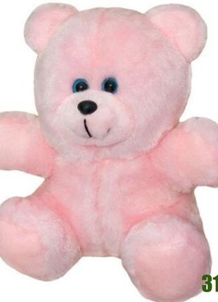 Мягкая игрушка медведь 31 см Розовый плюшевый мишка Мягкий мед...