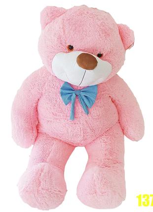 Большой розовый медвежонок Мягкая игрушка Медведь большой розо...