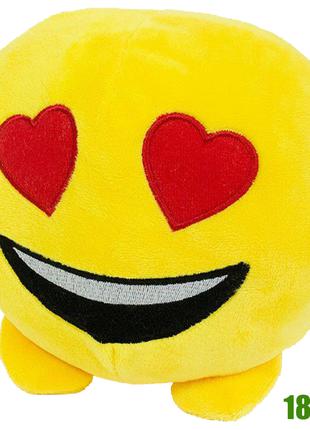 Мягкая игрушка смайлик любимчик emoji 18 см Плюшевый смайлик-э...